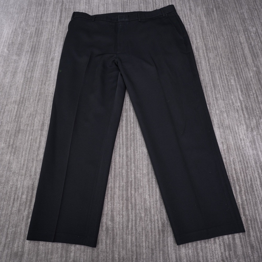 Levi Strauss Action Slacks Men 42x30 (29) Black Good Vintage Polyester Trousers